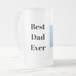 Bester Vater je Custom Foto Vatertag Geschenk Mattglas Bierglas