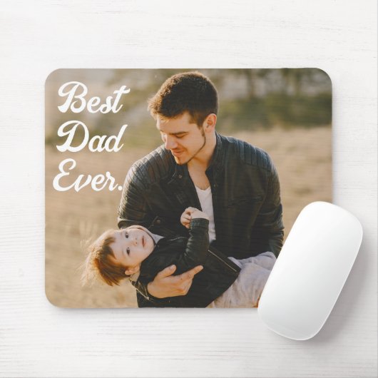 Bester Vater je Custom Foto Vatertag Geschenk Mousepad (Mit Mouse)