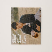 Bester Vater je Custom Foto Vatertag Geschenk Puzzle (Vertikal)