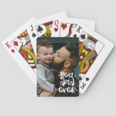 Bester Vater je Custom Foto Vatertag Geschenk Spielkarten (Rückseite)