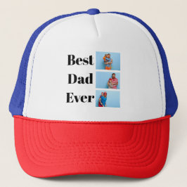 Bester Vater je Custom Foto Vatertag Geschenk Truckerkappe