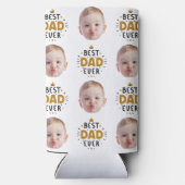 Bester Vater je Custom Funny Face Baby Kinder Foto Selters Dosenkühler (Rückseite)
