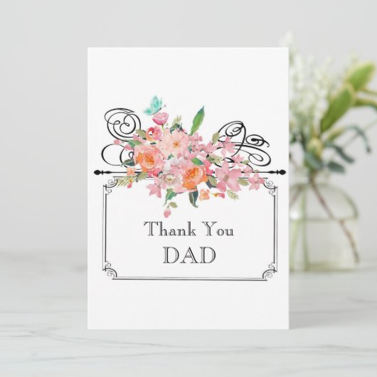 Bester Vater je Dankeskarte (Stehend Vorderseite)