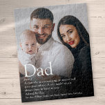 Bester Vater je Definition Foto Puzzle<br><div class="desc">Personalisieren Sie mit Ihrem Vater,  Papa,  Vater oder Papas Foto und Definition,  um ein einzigartiges Geschenk zu schaffen. Ein perfekter Weg,  ihm zu zeigen,  wie phantastisch er nicht nur an seinem besonderen Tag,  sondern jeden Tag ist. Entwickelt von Thisisnotme©</div>