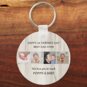 Bester Vater je  des ersten Vaters 4 Foto Schlüsselanhänger (Vorderseite)