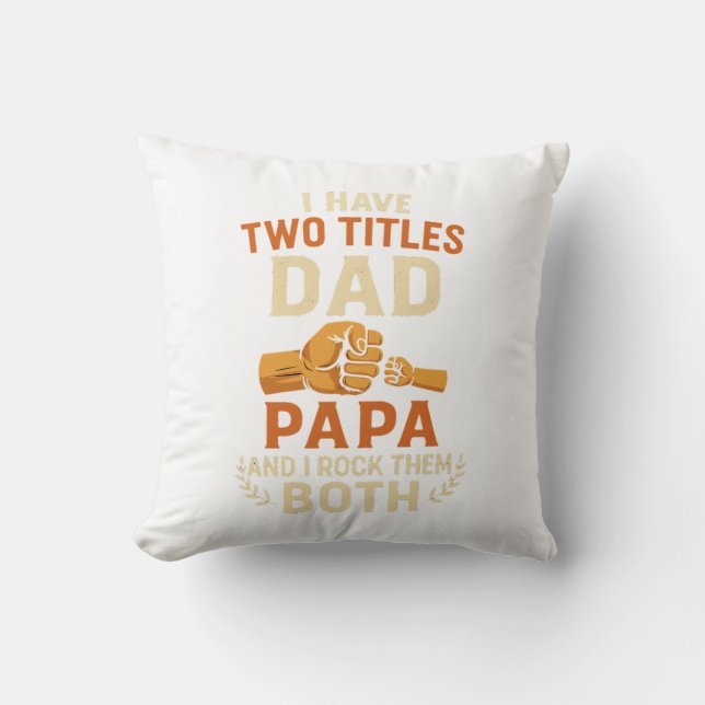 Bester Vater je - Design des Vintagen Vaters Kissen (Vorderseite)