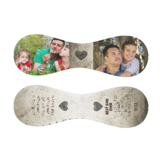 Bester Vater je DIY Custom 2 Foto Collage Keepake Baseball (Paneele)