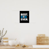Bester Vater je | Dog Lover Gift Poster (Küche)