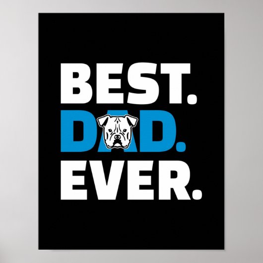 Bester Vater je | Dog Lover Gift Poster (Vorne)