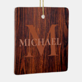 Bester Vater je dunkles Mahagoniholz Keramikornament (Rechts)