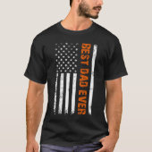 Bester Vater je dünne Orange Line Suche und Rettun T-Shirt (Vorderseite)