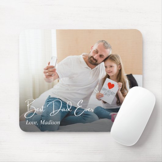 Bester Vater je einfaches benutzerdefiniertes Foto Mousepad (Mit Mouse)