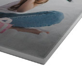 Bester Vater je einfaches benutzerdefiniertes Foto Schneidebrett (Ecke)