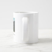 Bester Vater je einfaches Script Foto Geschenk Jumbo-Tasse (Rückseite)