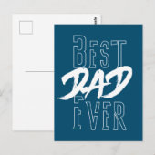 Bester Vater je Einladung Postkarte (Vorne/Hinten)