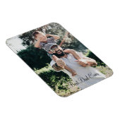 Bester Vater je Elegantes Script-Foto Magnet (Rechte Seite)