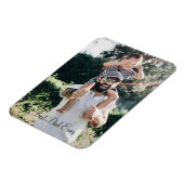 Bester Vater je Elegantes Script-Foto Magnet (Linke Seite)