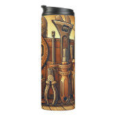 Bester Vater je - Erbaut auf Korrektur, hergestell Thermosbecher (Nach rechts gedreht)