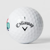 Bester Vater je Extravagante Editierbare Farbtypog Golfball (Logo)