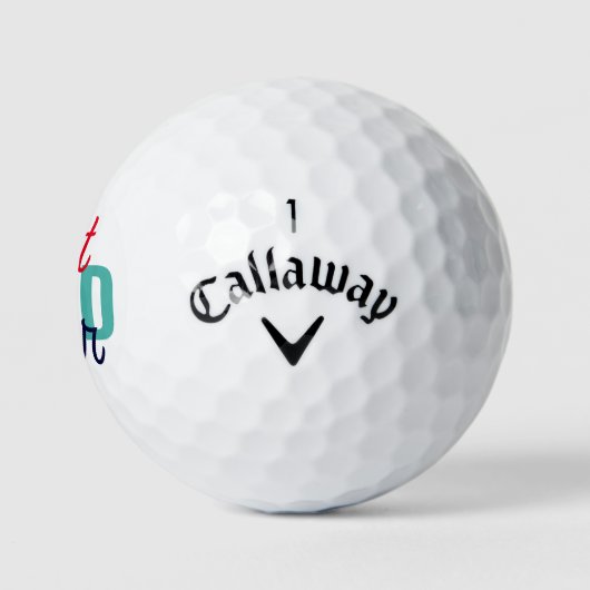 Bester Vater je Extravagante Editierbare Farbtypog Golfball (Logo)