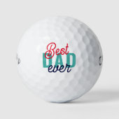 Bester Vater je Extravagante Editierbare Farbtypog Golfball (Vorderseite)