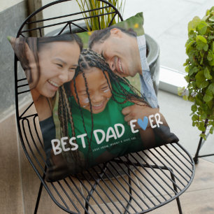 Bester Vater je Familie Foto Kissen
