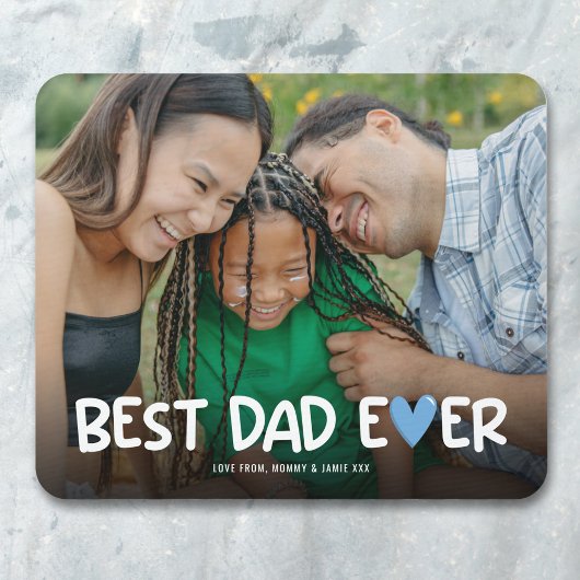 Bester Vater je Familie Foto Mousepad