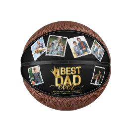 Bester Vater je Familie Foto Vatertag Schwarzes Go Mini Basketball