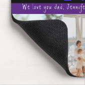 Bester Vater je Familienfoto Collage Vatertag Mousepad (Ecke)