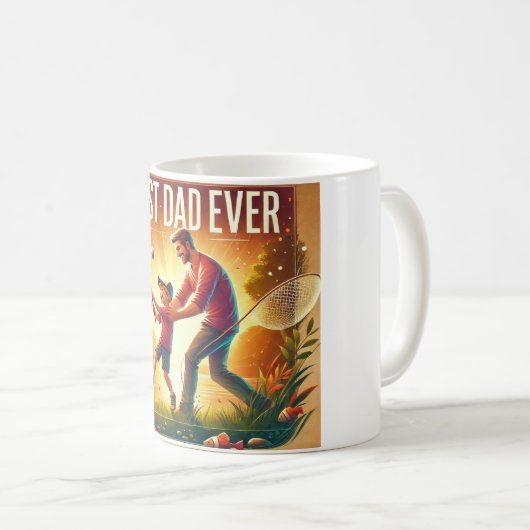 Bester Vater je Fangabenteuer Kaffeetasse (VorderseiteRechts)