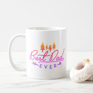 Bester Vater je farbenfrohe Ombre Typografie mit B Kaffeetasse