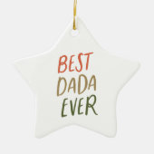 Bester Vater je farbenfrohe Typ Foto Keramik Ornament (Vorne)