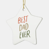 Bester Vater je farbenfrohe Typ Foto Keramik Ornament (Links)
