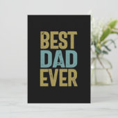 Bester Vater je | Father Gift Dankeskarte (Stehend Vorderseite)