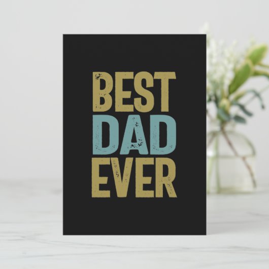 Bester Vater je | Father Gift Dankeskarte (Stehend Vorderseite)