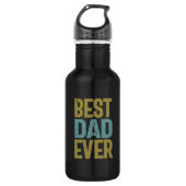 Bester Vater je | Father Gift Edelstahlflasche (Vorderseite)