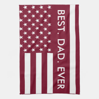 Bester Vater je Fathers Day Typografy USA Flag Koc Geschirrtuch