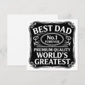 Bester Vater je Feiertagskarte (Vorne/Hinten)