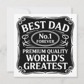 Bester Vater je Feiertagskarte (Vorderseite)