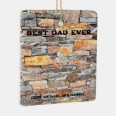 Bester Vater je Felsstein Steine Keramikornament (Rechts)