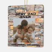 Bester Vater je Felsstein Steine Keramikornament (Links)