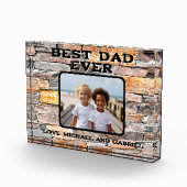 Bester Vater je Felsstein Steine Ph Fotoblock (Rechts)