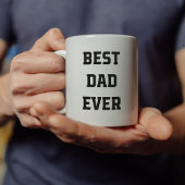 Bester Vater je | Fett Moderner Text und Foto Kaffeetasse