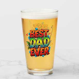 Bester Vater je Fisch Graffiti Glas