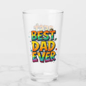 Bester Vater je Fisch Graffiti Glas (Rückseite)