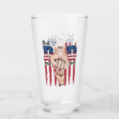 Bester Vater je - Fist Bump USA Flag - 1 Kind Glas (Rückseite)