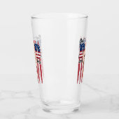 Bester Vater je - Fist Bump USA Flag - 1 Kind Glas (Links)