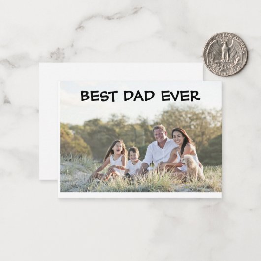 Bester Vater je Flachnotierkarte Mitteilungskarte (Vorderseite/Rückseite Beispiel)