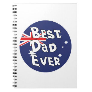 Bester Vater je Flagge Australiens Notizblock