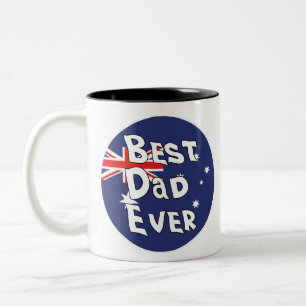 Bester Vater je Flagge Australiens Zweifarbige Tasse